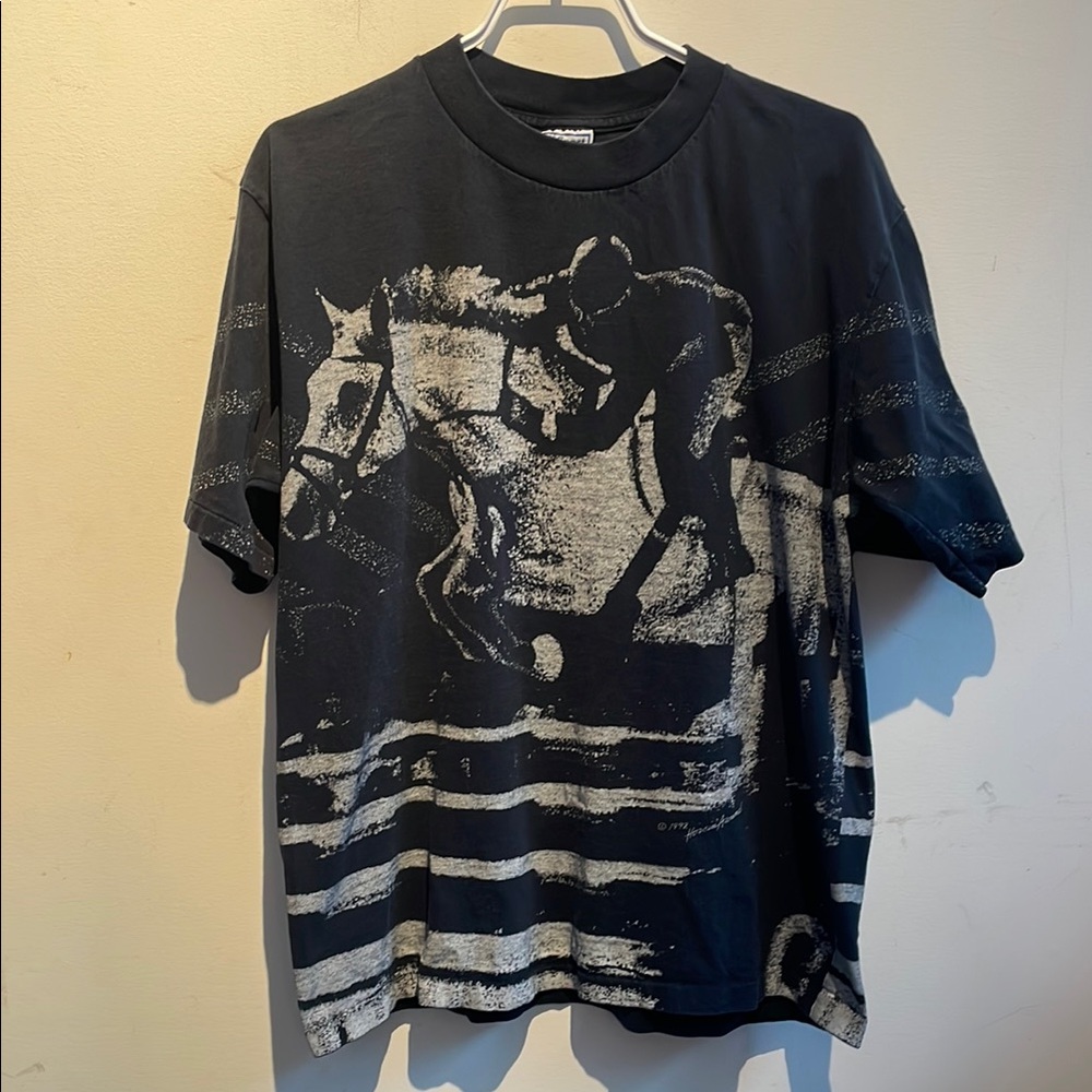 Single stitch T Shirt so cool horsing around 92